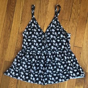 Floral & Peplum Tank